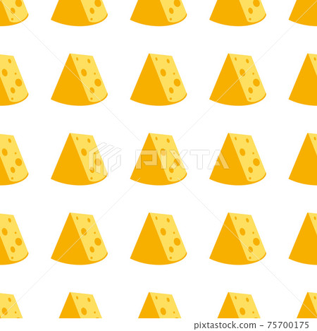 Cheese seamless pattern. Pieces of yellow cheese. Cheese seamless pattern. Pieces of yellow cheese. 75700175