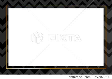 Luxury simple frame rectangular black & gold zigzag pattern Luxury simple frame rectangular black & gold zigzag pattern 75702085