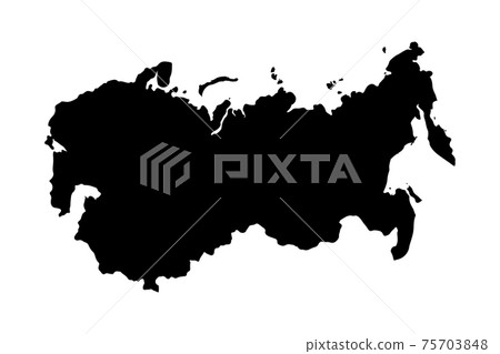 USSR country black silhouette isolated on white USSR country black silhouette isolated on white 75703848