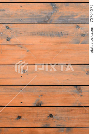 Varnished wood background from cabin exterior. Brown wood barn plank 75704575