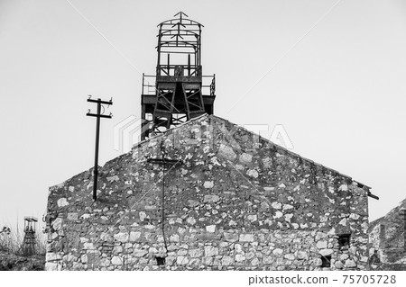 Abandoned sulphur mining complex Trabia Tallarita in Riesi, Sicily, Italy Abandoned sulphur mining complex Trabia Tallarita in Riesi, Sicily, Italy 75705728
