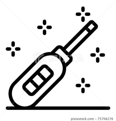 Electronic thermometer icon, outline style 75706276