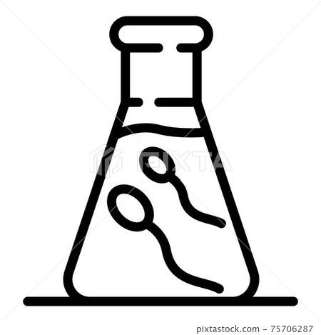 Sperm flask icon, outline style Sperm flask icon, outline style 75706287