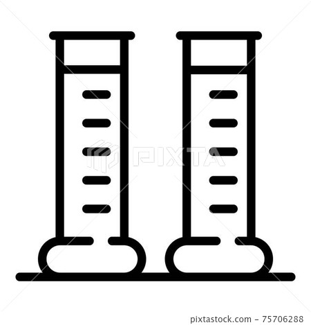 Gynecology test tubes icon, outline style Gynecology test tubes icon, outline style 75706288