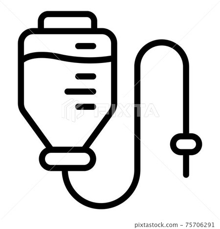 Gynecology dropper icon, outline style 75706291