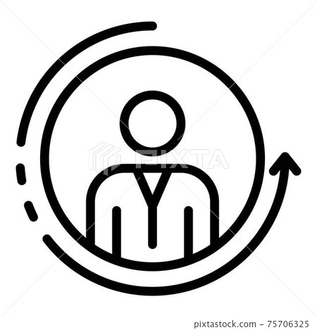 Self learning icon, outline style 75706325
