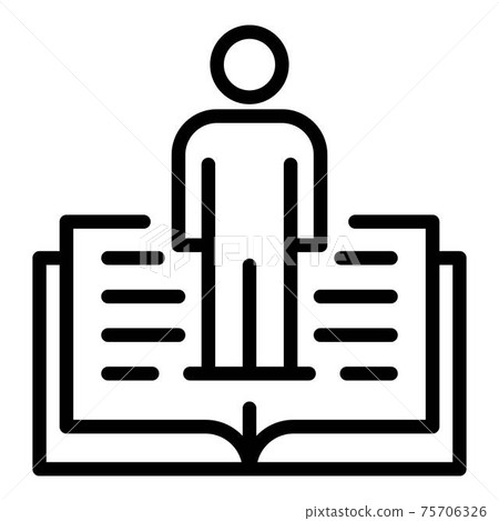 Book learning icon, outline style Book learning icon, outline style 75706326