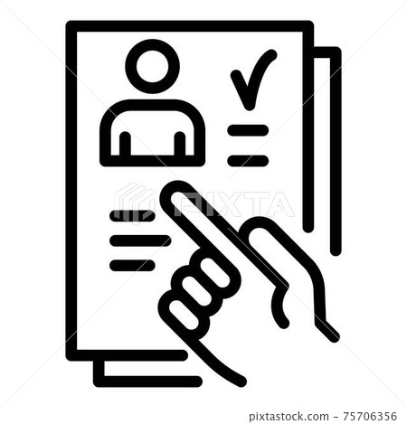Internship paper icon, outline style 75706356