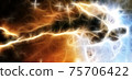 Fractal abstract outer space. Galaxy background. Elements of this image furnished by NASA. 75706422