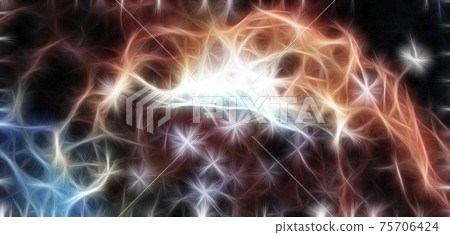 Nebula and stars in cosmos space. Elements of this image furnished by NASA 75706424