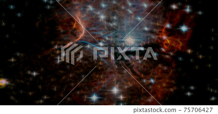 Nebula and stars in cosmos space. Elements of this image furnished by NASA 75706427