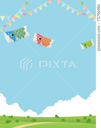 鯉魚旗背景素材 鯉魚旗背景素材 75706960