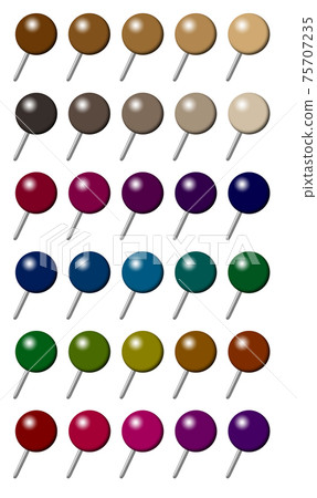 圖釘多彩3球右上 75707235