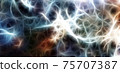 Fractal abstract outer space. Galaxy background. Elements of this image furnished by NASA. 75707387
