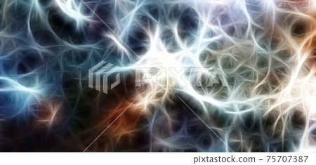 Fractal abstract outer space. Galaxy background. Elements of this image furnished by NASA. 75707387