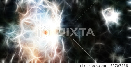 Fractal abstract outer space. Galaxy background. Elements of this image furnished by NASA. 75707388