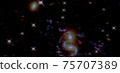 Fractal abstract outer space. Galaxy background. Elements of this image furnished by NASA. 75707389