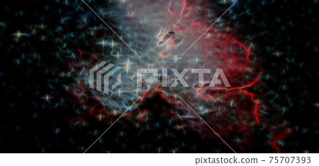 Fractal abstract outer space. Galaxy background. Elements of this image furnished by NASA. 75707393