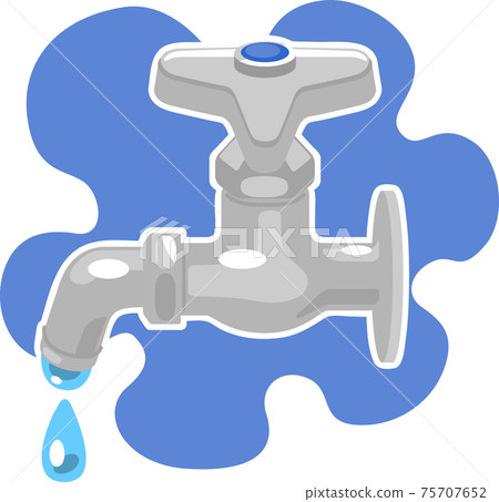 Illustration of a leaking tap - Stock Illustration [75707652] - PIXTA