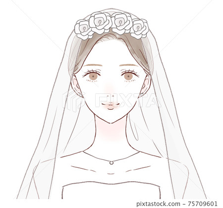 新娘的前臉和胸圍 新娘的前臉和胸圍 75709601