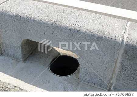 Pedestrian road boundary block drain type 75709627