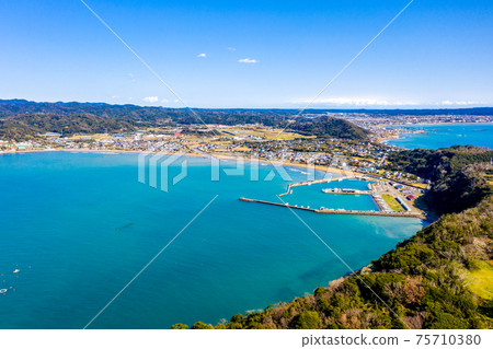 房總半島（千葉縣南房總市）上的大不來海角和原岡海灘 75710380