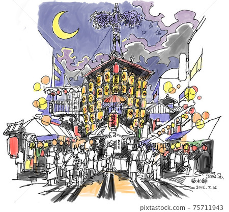 水彩 水彩畫 京都 75711943