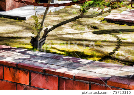A chain and a pole cast their shadows onto a grassy knoll in a park. A chain and a pole cast their shadows onto a grassy knoll in a park. 75713310