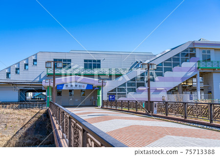 Cityscape of Saitama Scenery around the west exit of Washimiya Station 75713388