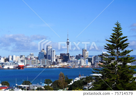 Auckland, New Zealand North Island View of Auckland city from Devonport Auckland, New Zealand North Island View of Auckland city from Devonport 75714579