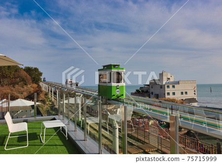 Scenery of Haeundae Sky Capsule, Busan, South Korea, Asia. 75715999