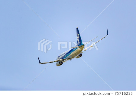 客機，飛機和飛機從跑道爬升 75716255