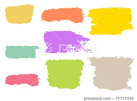 Illustration set of brushed lines [colorful] 75717436