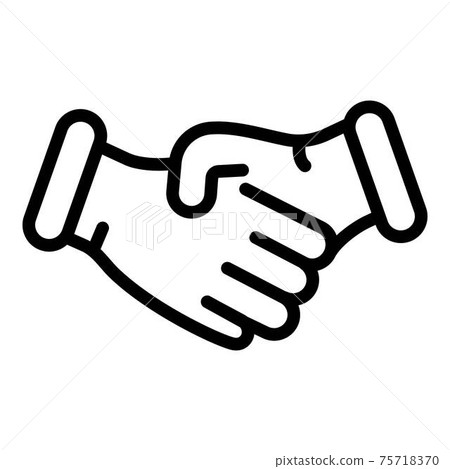 Divorce handshake icon, outline style Divorce handshake icon, outline style 75718370