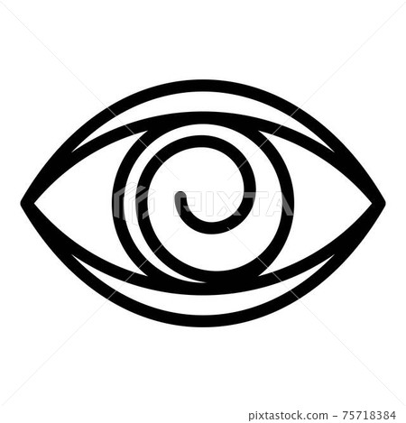 Eye hypnosis icon, outline style 75718384