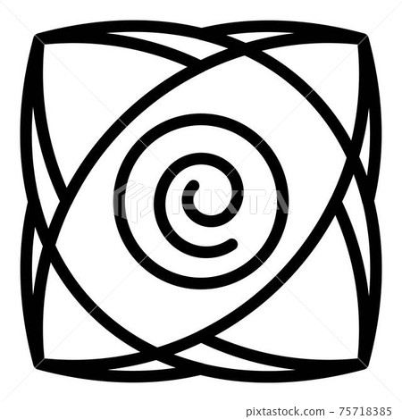 Spiral hypnosis icon, outline style Spiral hypnosis icon, outline style 75718385