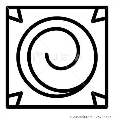 Square hypnosis icon, outline style 75718396