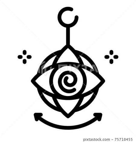 Hypnosis moving icon, outline style 75718455