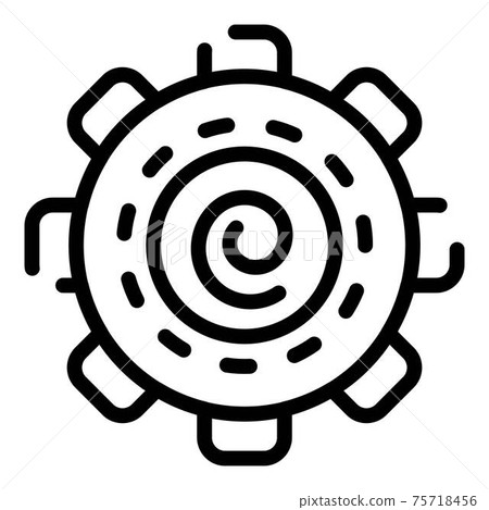 Wheel hypnosis icon, outline style 75718456