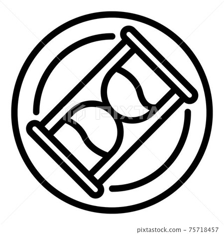 Hypnosis hourglass icon, outline style Hypnosis hourglass icon, outline style 75718457