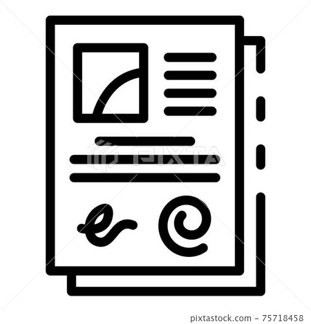 Hypnosis paper icon, outline style Hypnosis paper icon, outline style 75718458