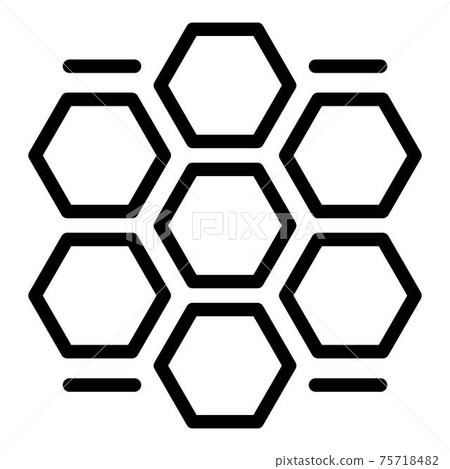 Honey comb procedure icon, outline style Honey comb procedure icon, outline style 75718482