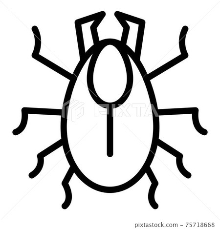 Annelid bug icon, outline style 75718668