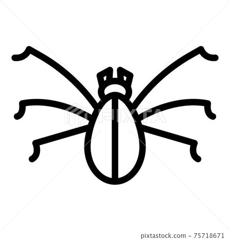 Water insect icon, outline style 75718671