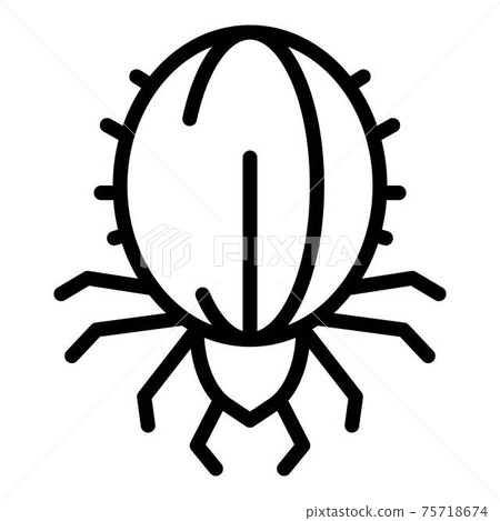 Mite icon, outline style Mite icon, outline style 75718674