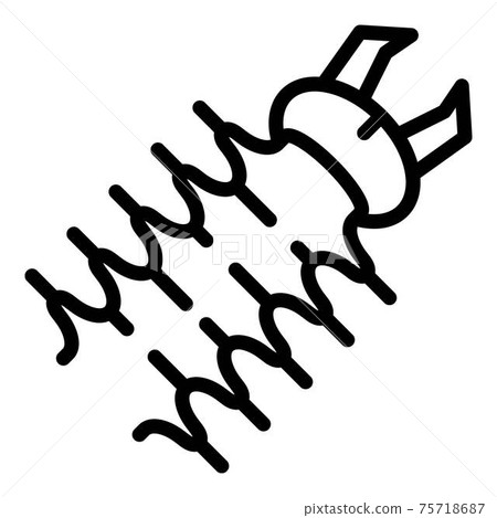 Annelid icon, outline style Annelid icon, outline style 75718687