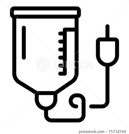 Anesthesia package icon, outline style 75718748