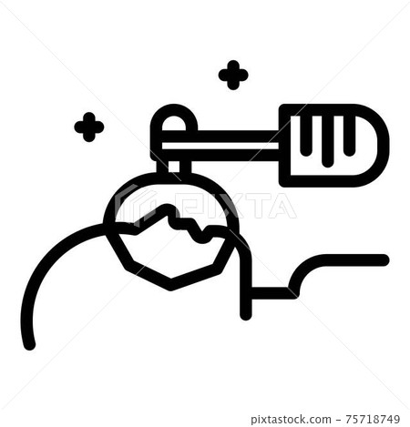 Man anesthesia icon, outline style Man anesthesia icon, outline style 75718749