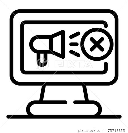 No online marketing icon, outline style No online marketing icon, outline style 75718855