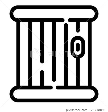 Police gate icon, outline style Police gate icon, outline style 75718898